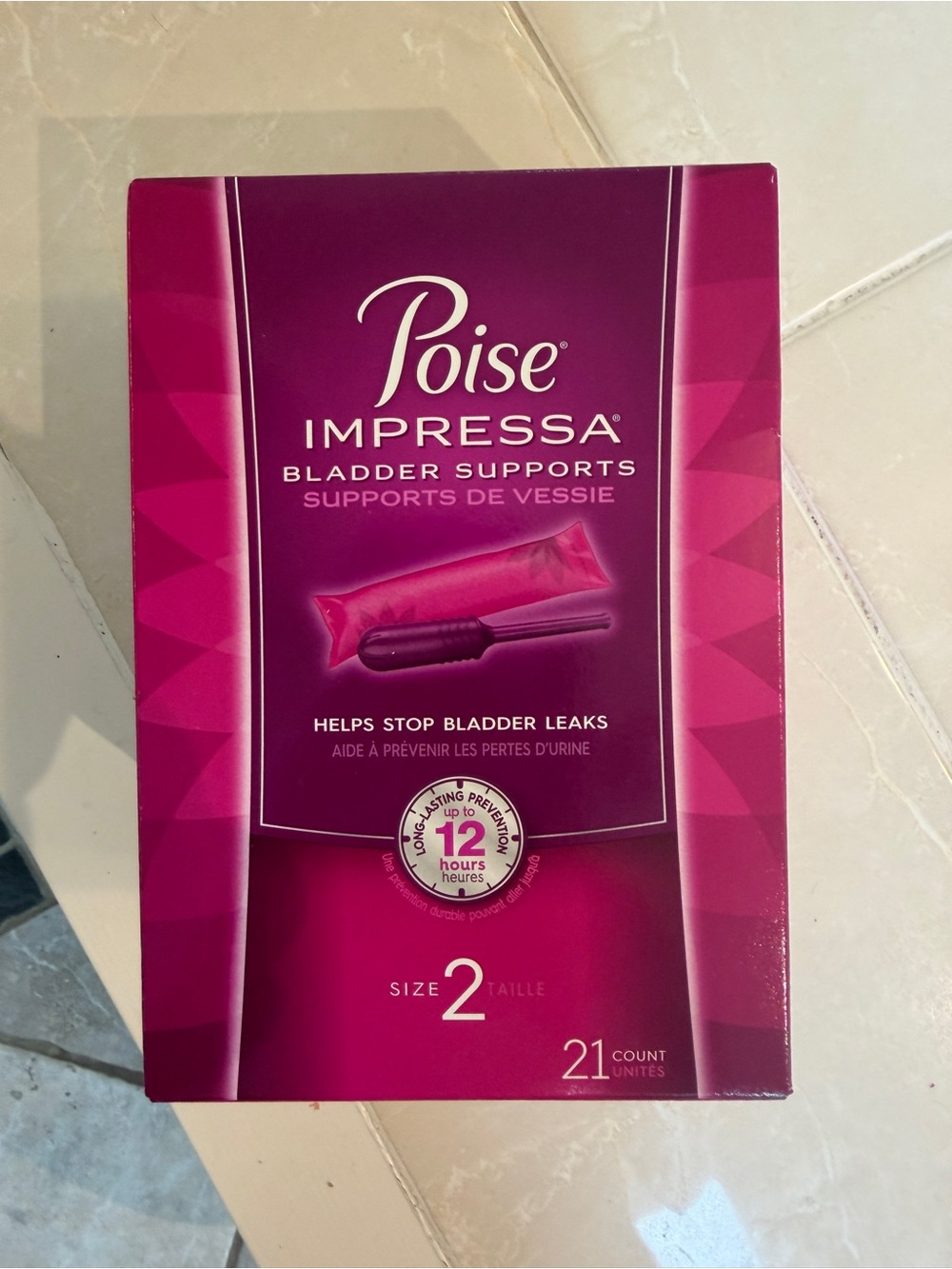 Poise Impressa Bladder Supports Size 2 - Pink